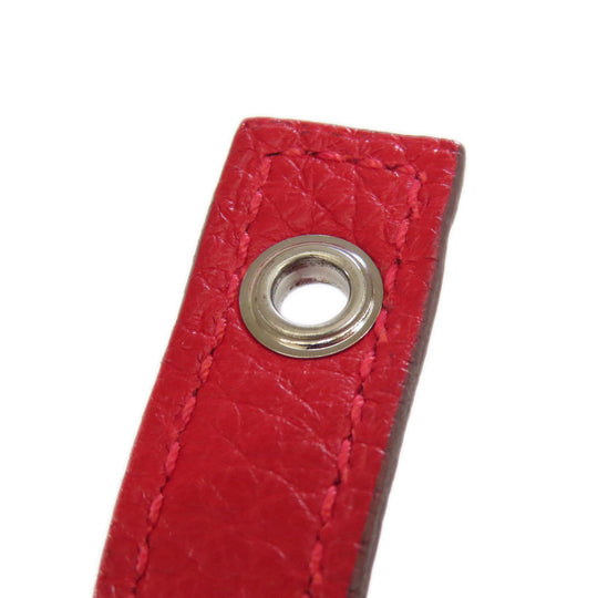 HERMES Handbag Taurillon Clemence Red Picotin Lock MM Rouge Kazak Silver Metal Women Used Authentic