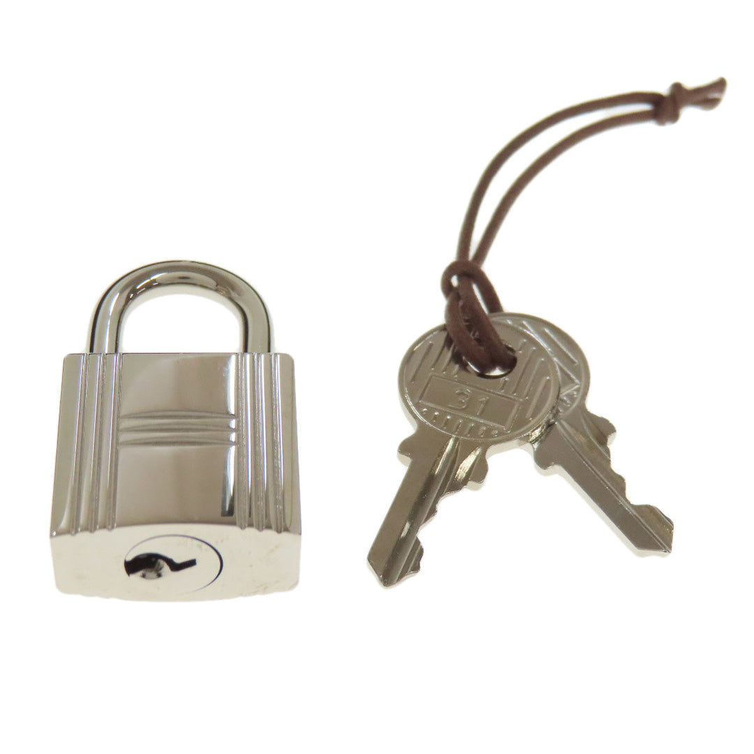 HERMES Handbag Taurillon Clemence Red Picotin Lock MM Rouge Kazak Silver Metal Women Used Authentic