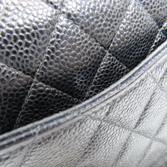 CHANEL Shoulder Bag Grained Calfskin Skin black ChainShoulder Gold Metal