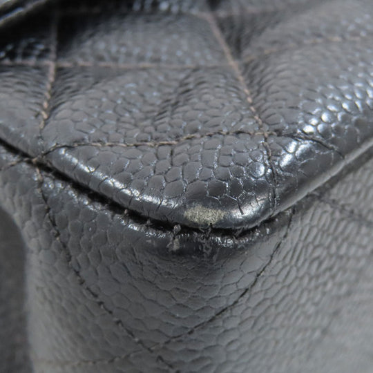 CHANEL Shoulder Bag Grained Calfskin Skin black ChainShoulder Gold Metal