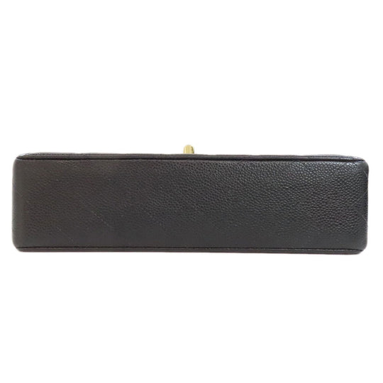 CHANEL Shoulder Bag Grained Calfskin Skin black ChainShoulder Gold Metal