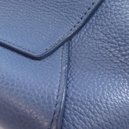 CELINE Shoulder Bag Calfskin blue Sangle Bucket Small