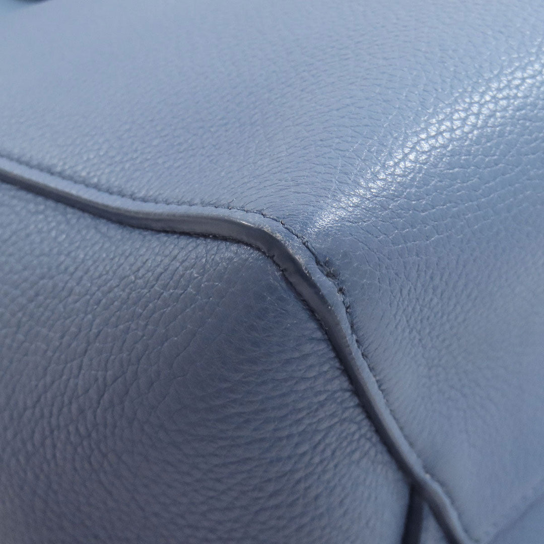CELINE Shoulder Bag Calfskin blue Sangle Bucket Small
