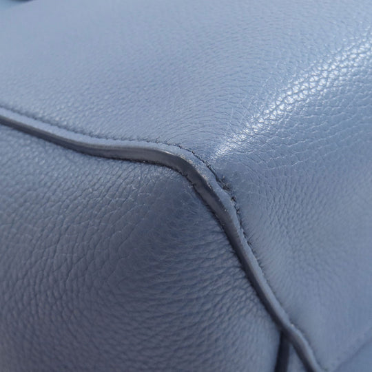 CELINE Shoulder Bag Calfskin blue Sangle Bucket Small