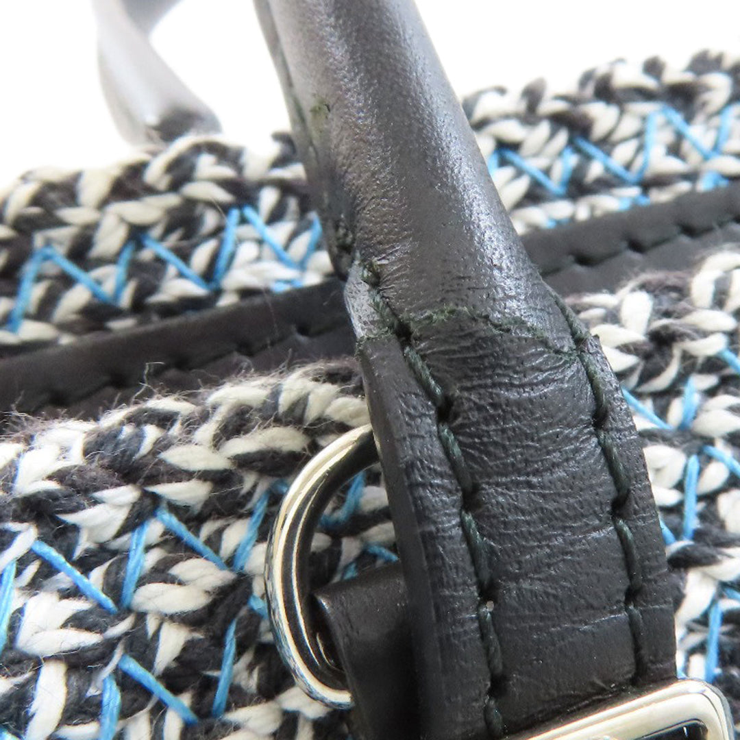 BALENCIAGA Handbag 410790 Cotton, Leather black Jig Zucker Mini Hippo Women Used Authentic