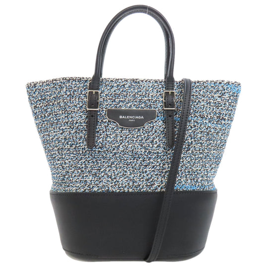 BALENCIAGA Handbag 410790 Cotton, Leather black Jig Zucker Mini Hippo Women Used Authentic
