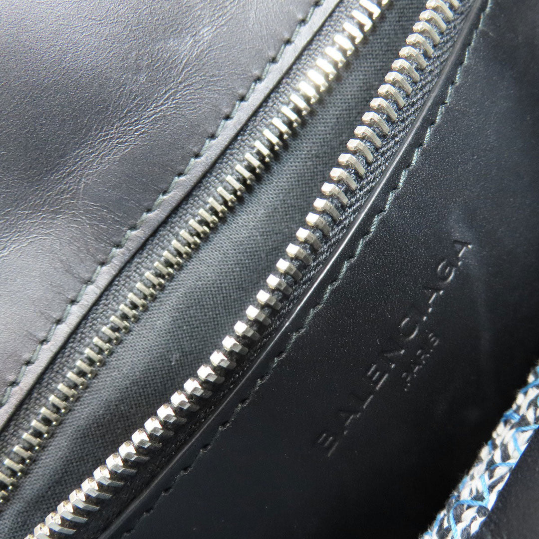 BALENCIAGA Handbag 410790 Cotton, Leather black Jig Zucker Mini Hippo Women Used Authentic