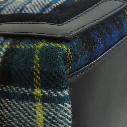 BALENCIAGA Handbag 339933 wool green Navy kabas S Women Used Authentic