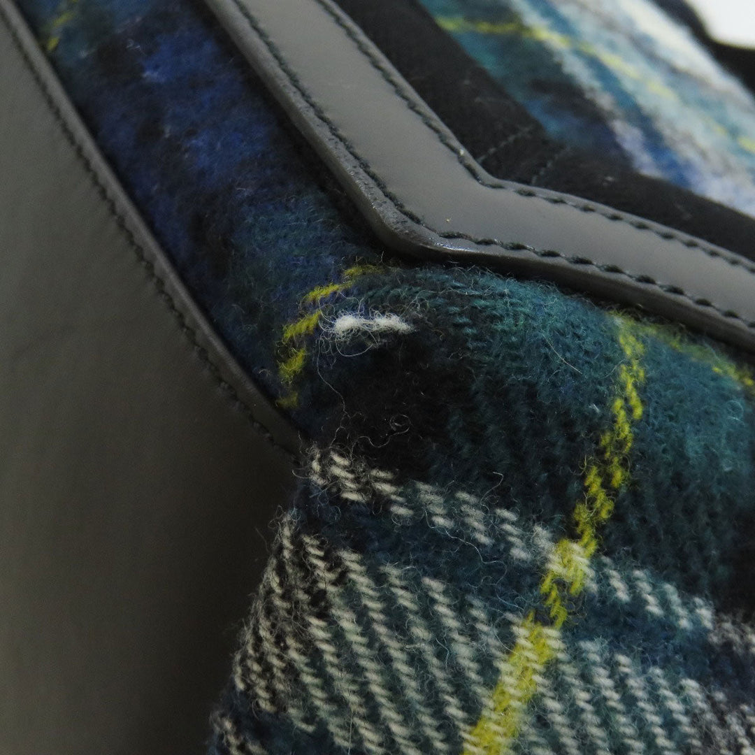 BALENCIAGA Handbag 339933 wool green Navy kabas S Women Used Authentic