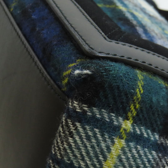 BALENCIAGA Handbag 339933 wool green Navy kabas S Women Used Authentic