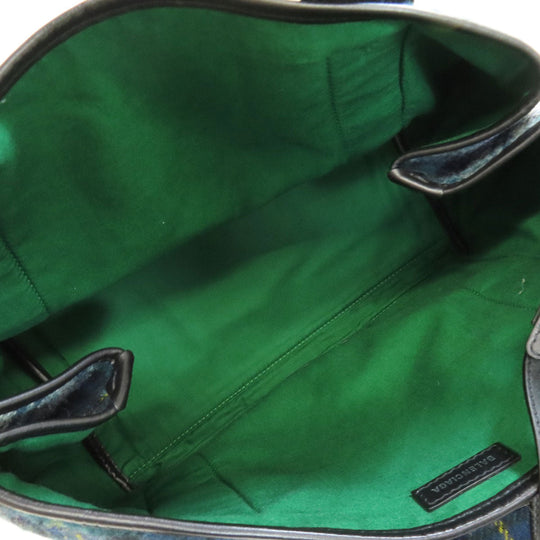 BALENCIAGA Handbag 339933 wool green Navy kabas S Women Used Authentic