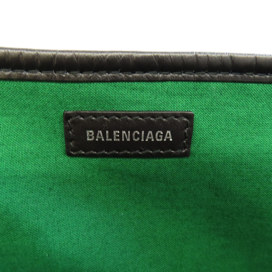 BALENCIAGA Handbag 339933 wool green Navy kabas S Women Used Authentic