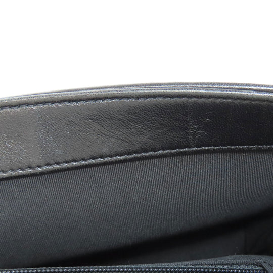 CHANEL Shoulder Bag lambskin black Vstitch Gold Metal 2WAY