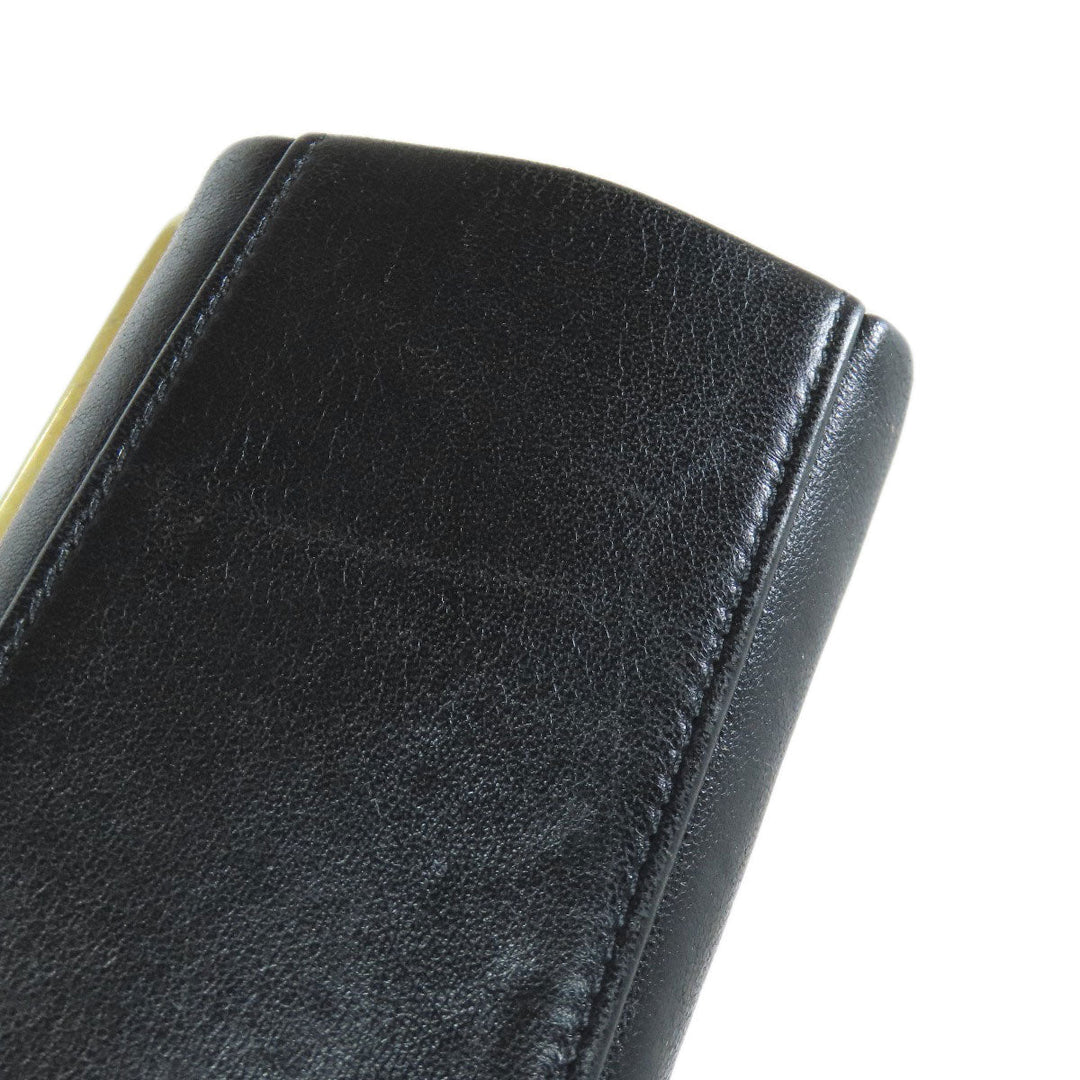 CHANEL Shoulder Bag lambskin black Vstitch Gold Metal 2WAY