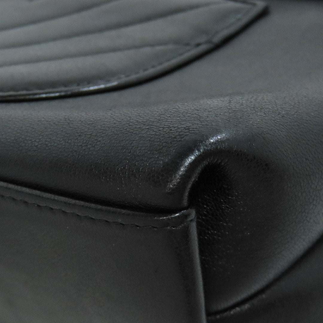 CHANEL Shoulder Bag lambskin black Vstitch Gold Metal 2WAY