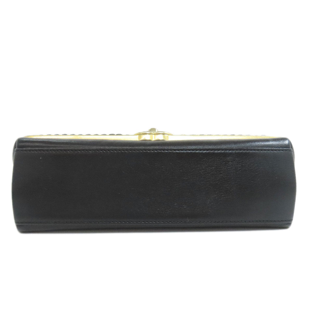 CHANEL Shoulder Bag lambskin black Vstitch Gold Metal 2WAY
