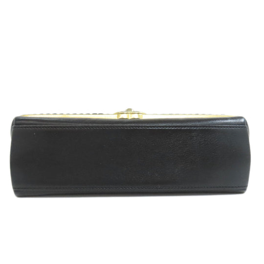 CHANEL Shoulder Bag lambskin black Vstitch Gold Metal 2WAY