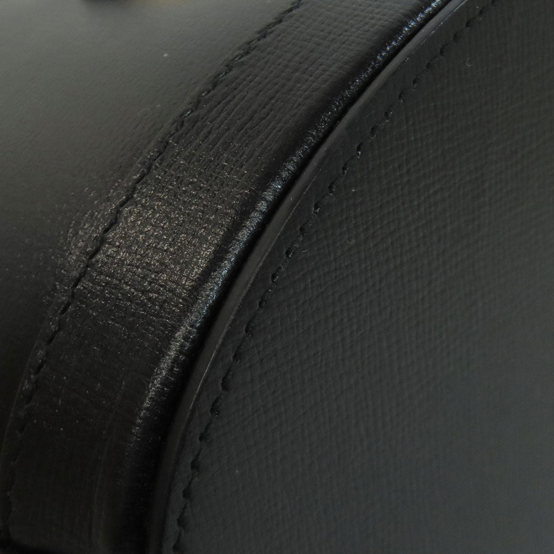 GUCCI Shoulder Bag 602118 leather black Horsebit Bucket Bag Long Shoulder Women Used Authentic
