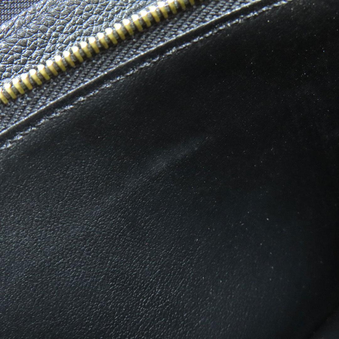 LOUIS VUITTON Long Wallet Purse M64805 Ann Platt black Zippy wallet Women Used Authentic
