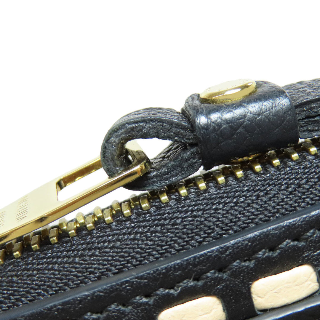 LOUIS VUITTON Long Wallet Purse M64805 Ann Platt black Zippy wallet Women Used Authentic