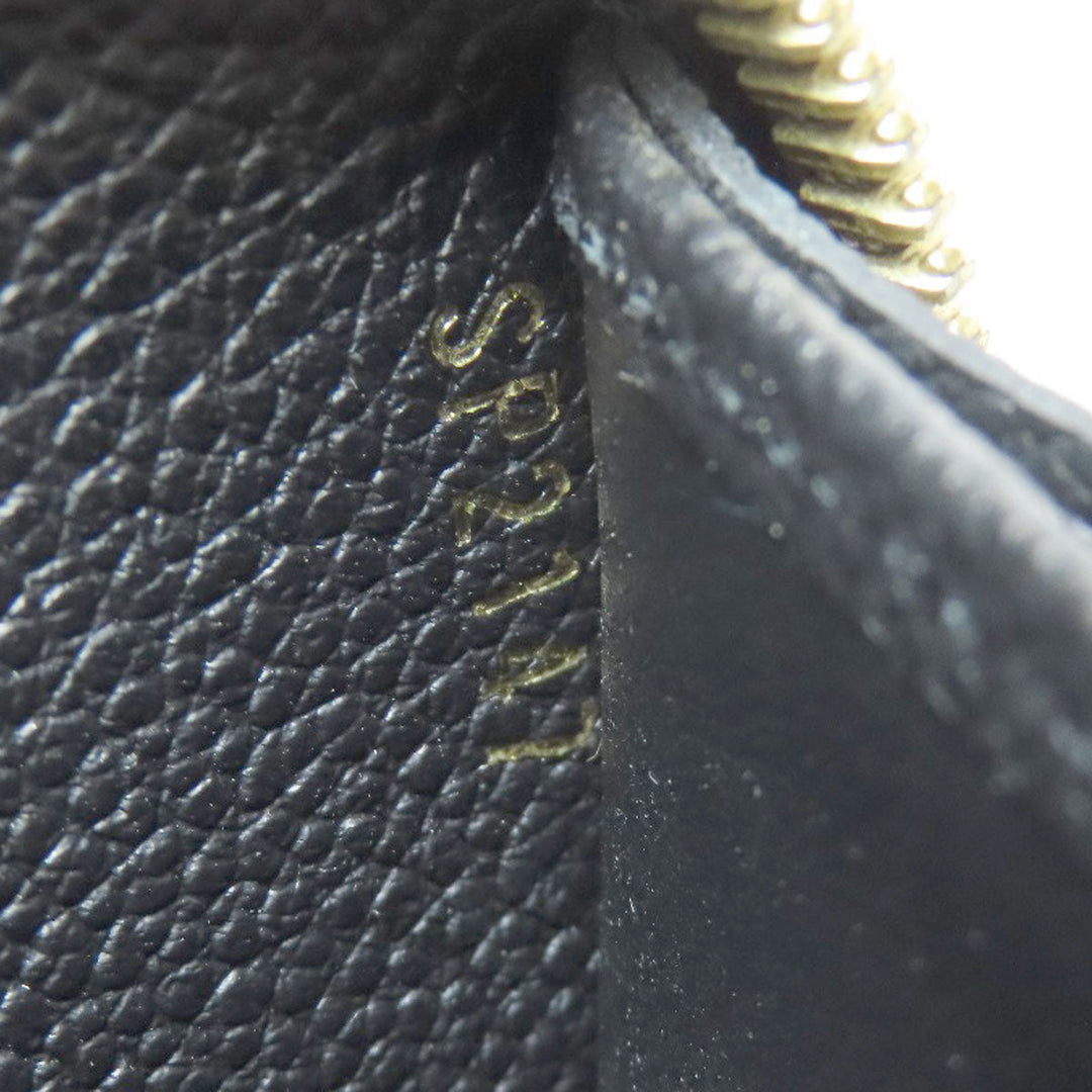 LOUIS VUITTON Long Wallet Purse M64805 Ann Platt black Zippy wallet Women Used Authentic