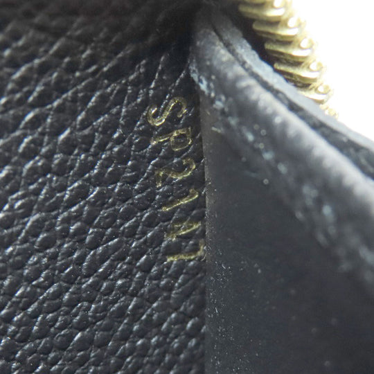 LOUIS VUITTON Long Wallet Purse M64805 Ann Platt black Zippy wallet Women Used Authentic