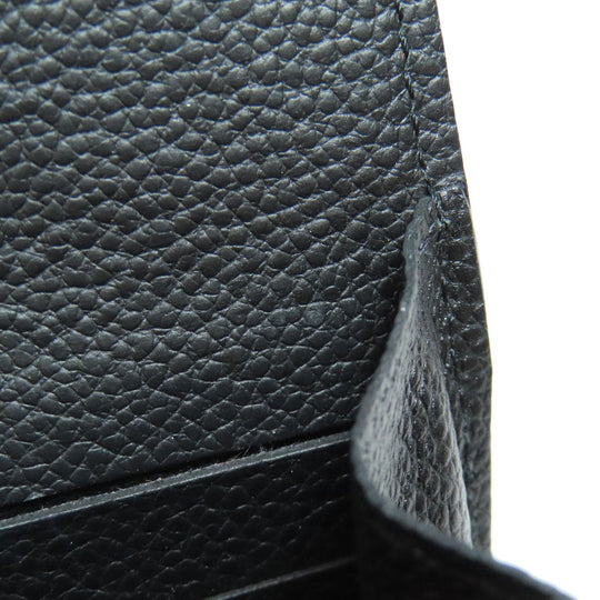 LOUIS VUITTON Long Wallet Purse M62458 Ann Platt black Portefeuille Mtis Women Used Authentic