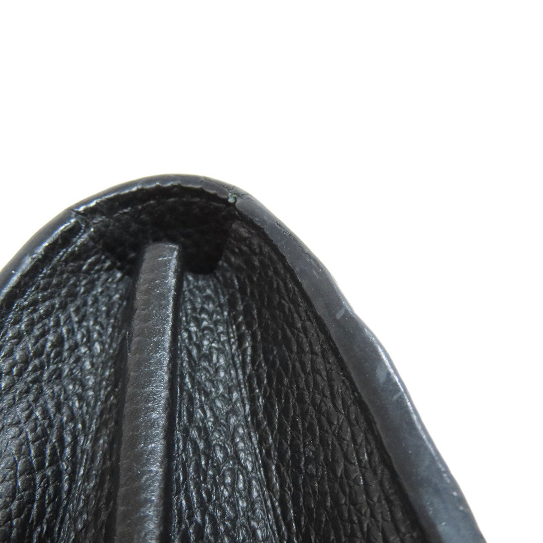 LOUIS VUITTON Long Wallet Purse M62458 Ann Platt black Portefeuille Mtis Women Used Authentic