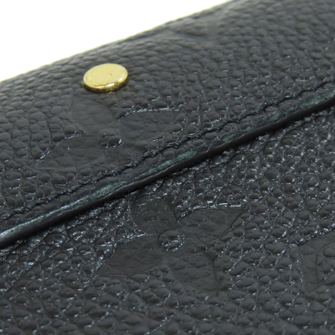 LOUIS VUITTON Long Wallet Purse M62458 Ann Platt black Portefeuille Mtis Women Used Authentic