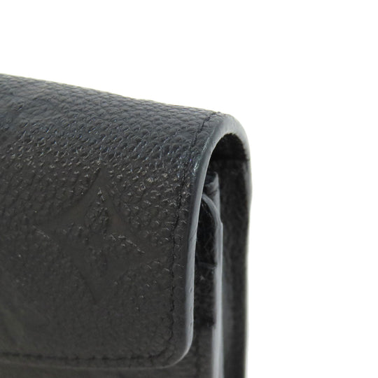 LOUIS VUITTON Long Wallet Purse M62458 Ann Platt black Portefeuille Mtis Women Used Authentic