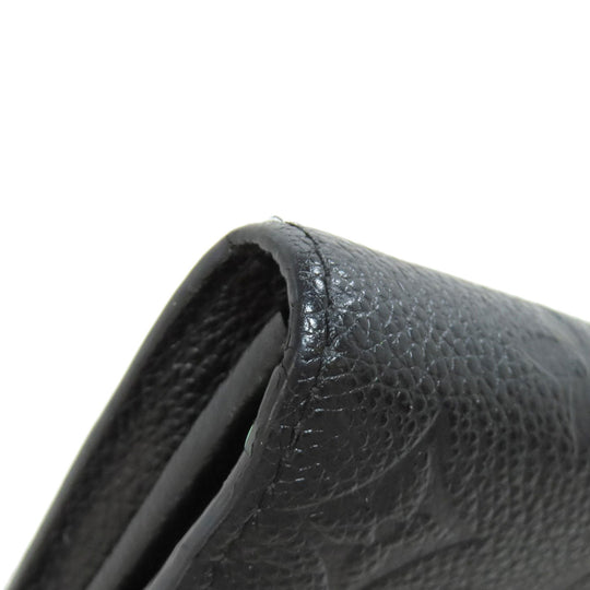 LOUIS VUITTON Long Wallet Purse M62458 Ann Platt black Portefeuille Mtis Women Used Authentic