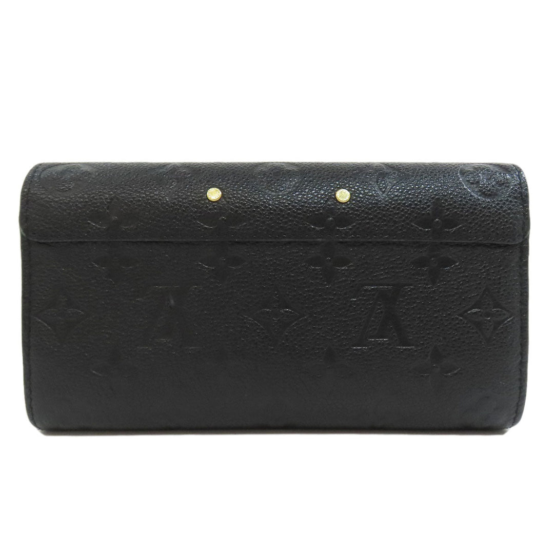 LOUIS VUITTON Long Wallet Purse M62458 Ann Platt black Portefeuille Mtis Women Used Authentic