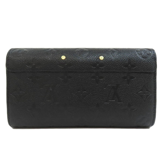 LOUIS VUITTON Long Wallet Purse M62458 Ann Platt black Portefeuille Mtis Women Used Authentic