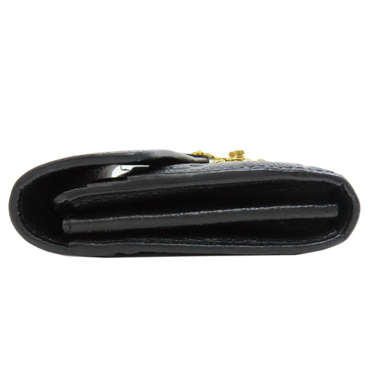 LOUIS VUITTON Long Wallet Purse M62458 Ann Platt black Portefeuille Mtis Women Used Authentic