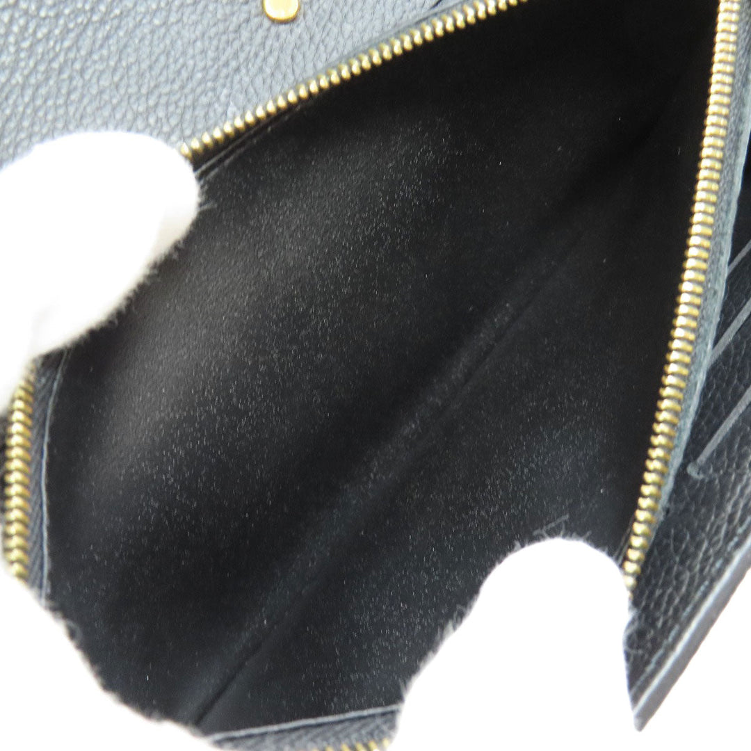 LOUIS VUITTON Long Wallet Purse M62458 Ann Platt black Portefeuille Mtis Women Used Authentic