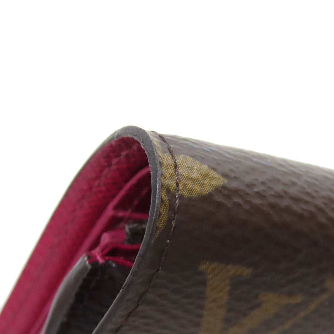 LOUIS VUITTON Bifold Wallet M41938 Monogram canvas Brown Portefeuille Victorine Women Used Authentic