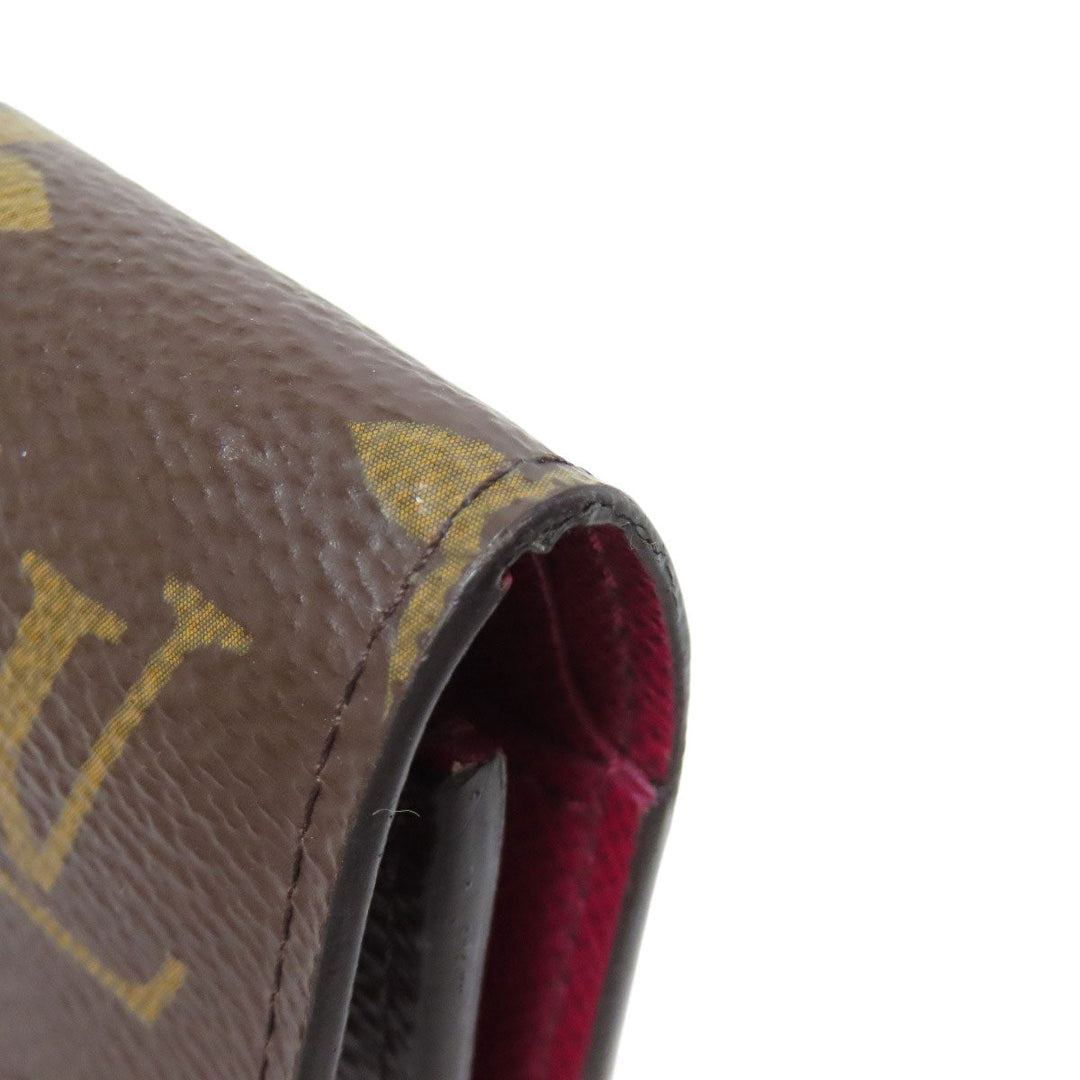 LOUIS VUITTON Bifold Wallet M41938 Monogram canvas Brown Portefeuille Victorine Women Used Authentic