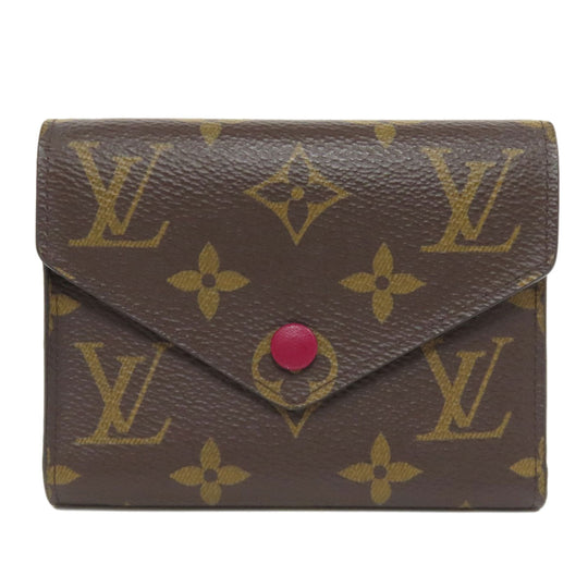 LOUIS VUITTON Bifold Wallet M41938 Monogram canvas Brown Portefeuille Victorine Women Used Authentic