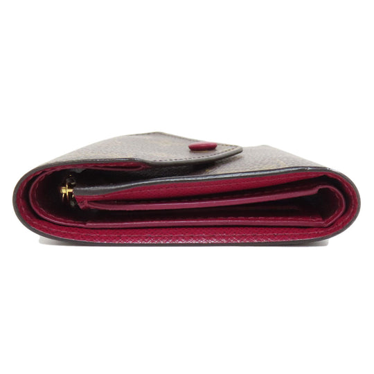 LOUIS VUITTON Bifold Wallet M41938 Monogram canvas Brown Portefeuille Victorine Women Used Authentic