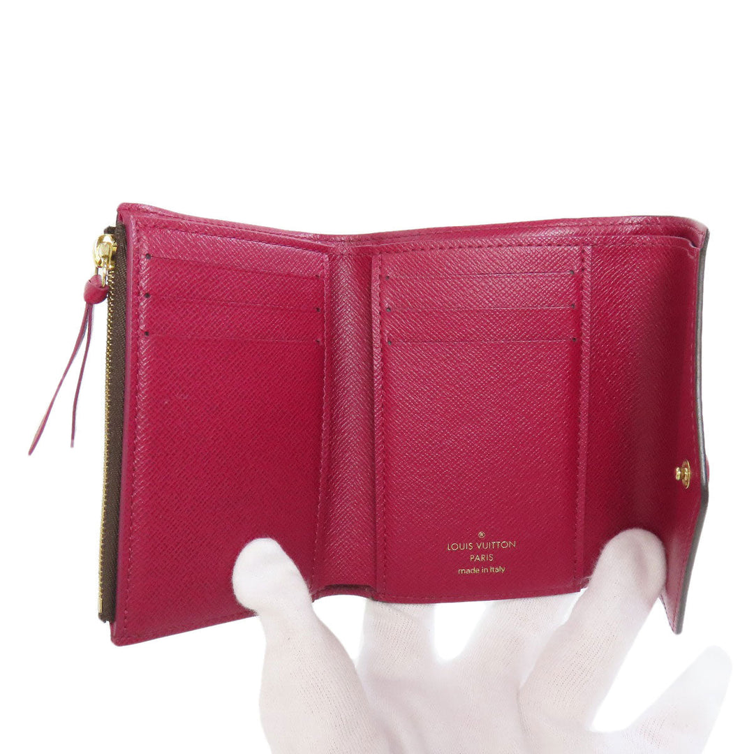 LOUIS VUITTON Bifold Wallet M41938 Monogram canvas Brown Portefeuille Victorine Women Used Authentic