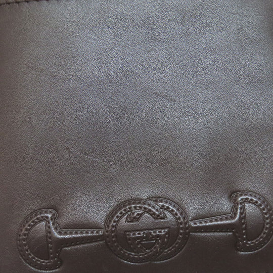 GUCCI Bifold Wallet 295597 leather Brown Horsebit mens Used Authentic