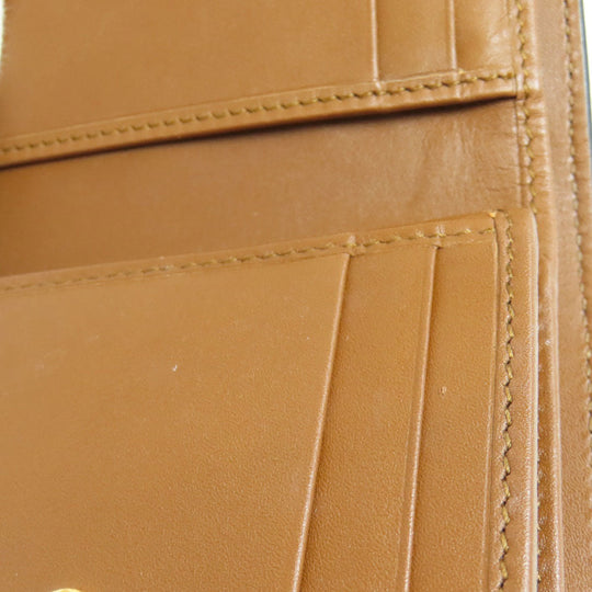 GUCCI Bifold Wallet 453155 PVC, Leather Brown GG Supreme Women Used Authentic