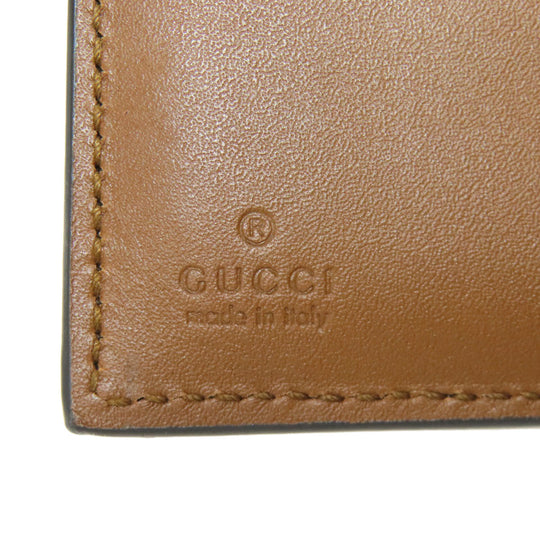 GUCCI Bifold Wallet 453155 PVC, Leather Brown GG Supreme Women Used Authentic