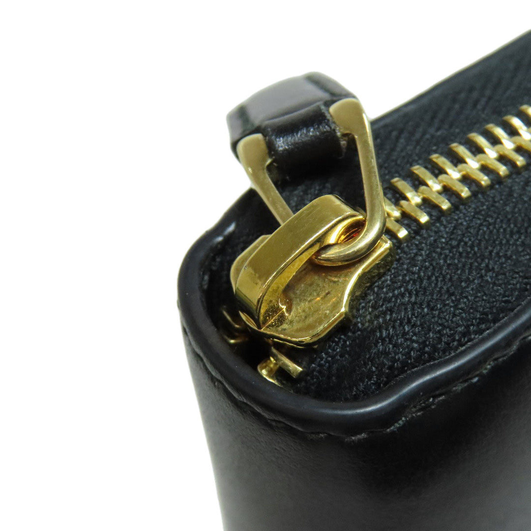 GUCCI Long Wallet Purse 547591 leather black logo Women Used Authentic