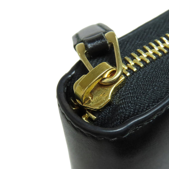 GUCCI Long Wallet Purse 547591 leather black logo Women Used Authentic