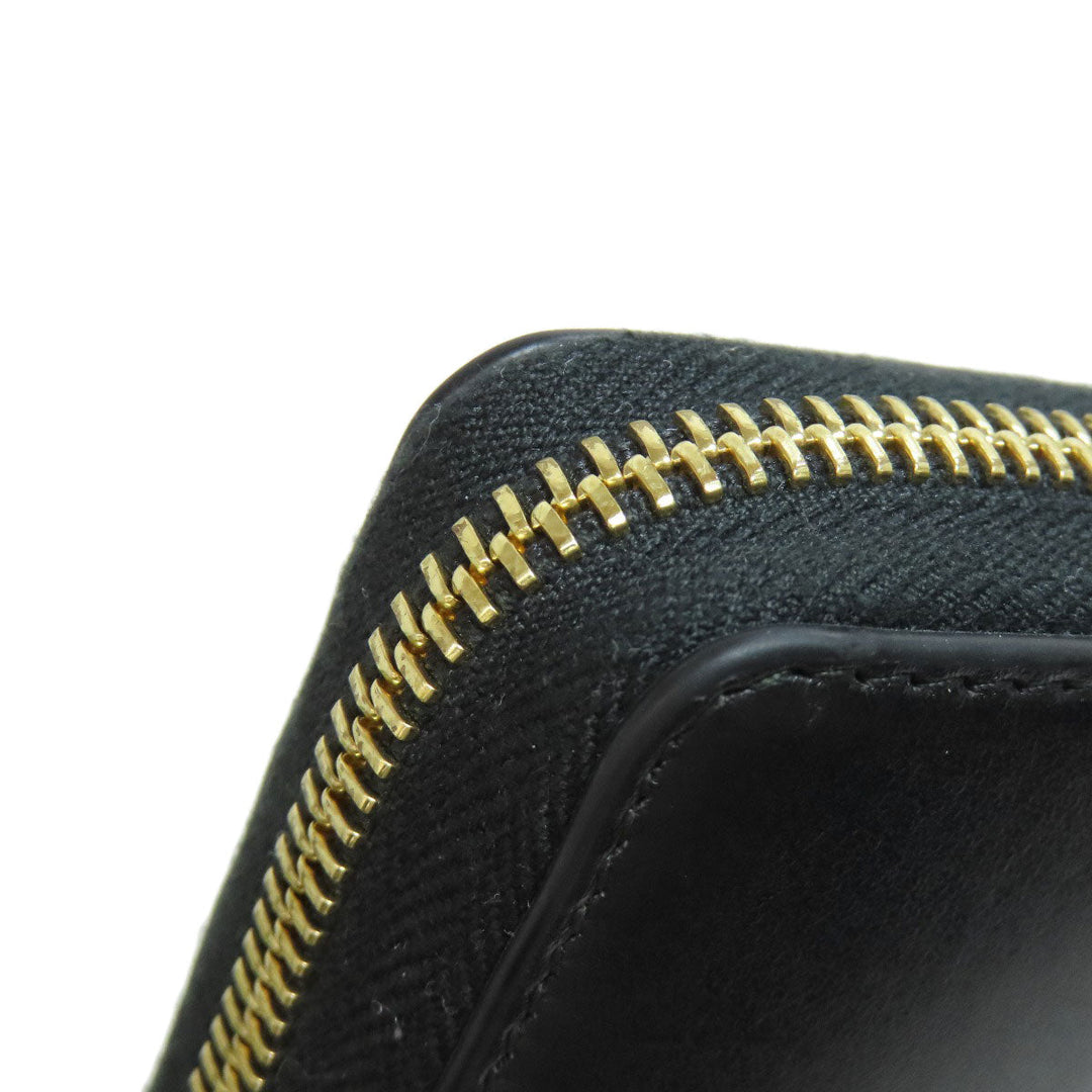 GUCCI Long Wallet Purse 547591 leather black logo Women Used Authentic