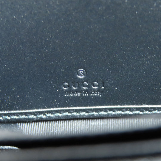 GUCCI Long Wallet Purse 547591 leather black logo Women Used Authentic