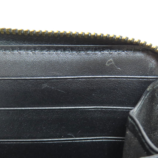 GUCCI Long Wallet Purse 547591 leather black logo Women Used Authentic