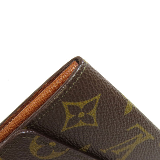 LOUIS VUITTON Long Wallet Purse M61723 Monogram canvas Brown Portefeuille Credit Women Used Authentic