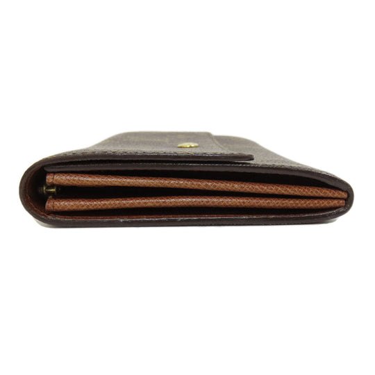 LOUIS VUITTON Long Wallet Purse M61723 Monogram canvas Brown Portefeuille Credit Women Used Authentic